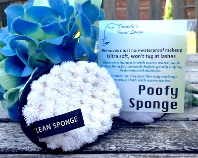 Daniela's Facial Studio "Poofy Sponge" microfiber makeup remover tool.