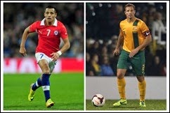 Chile vs Australia, Copa Mundial 2014