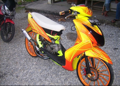 Gambar Modifikasi Motor Drag Mio