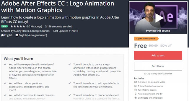 [100% Off] Adobe After Effects CC : Logo Animation with Motion Graphics| Worth 99,99$ 