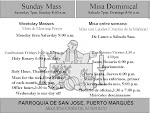 HORARIO DE MISAS