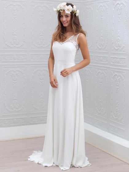 "6 Elegant White Dresses for All Occasions" by @TheGracefulMist (www.TheGracefulMist.com) | Dress: Long Lace Dress