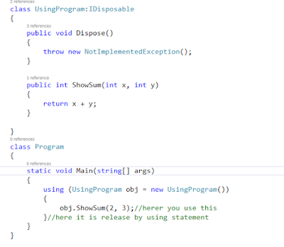 using statement