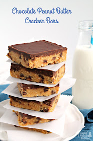 You only need 4 simple ingredients to make these no-bake Chocolate Peanut Butter Cracker Bars.