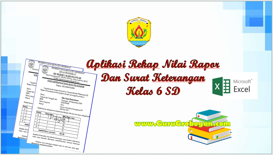 aplikasi rekap nilai rata-rata rapor kelas 6 sd