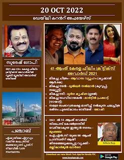Daily Malayalam Current Affairs 20 Oct 2022