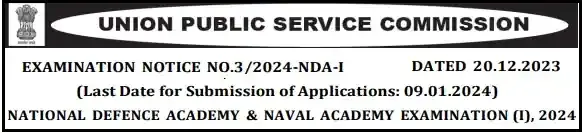 UPSC NDA and Naval Academy Recruitment Examination (I) 2024