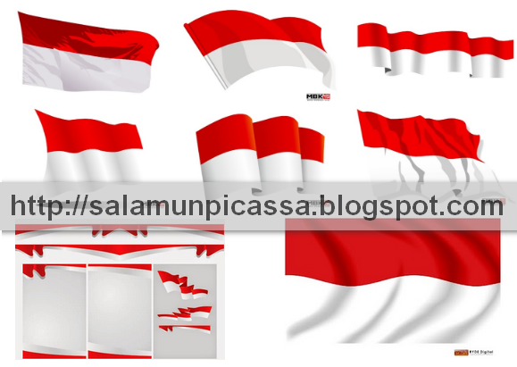 Kumpulan Vector Bendera Indonesia Merah Putih Format Cdr 