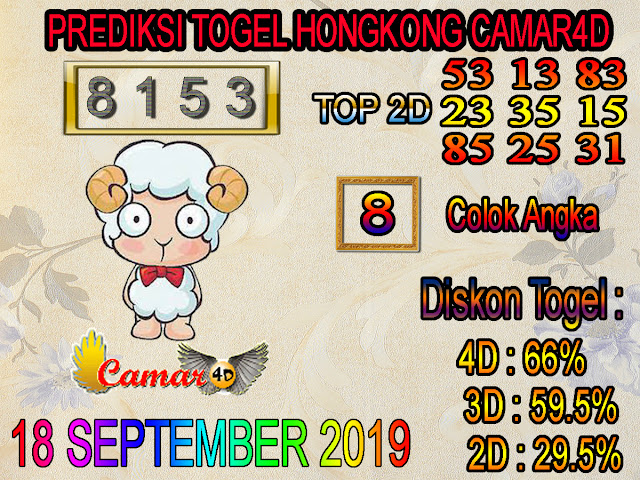 Prediksi Togel Hongkong 18 September 2019