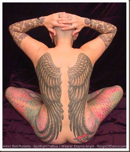 angel wing tattoo designs. back tattoos for men wings.