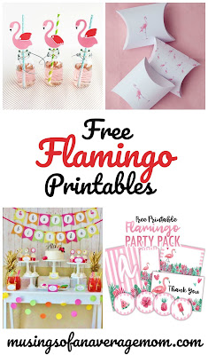 free flamingo printables