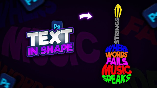 How to Write Text In Shape in Adobe Photoshop || Photoshop Tutorial || Design With Frankee || Typography
