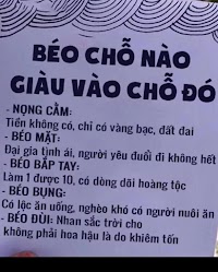Béo chỗ nào giàu chỗ đó