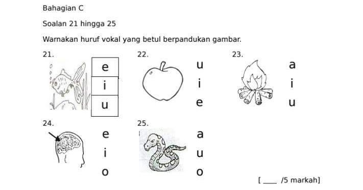 Kertas Soalan Bahasa Melayu Tahun 1 Sjk C - Surat Rasmi J