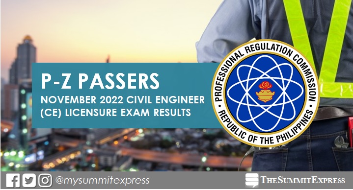P-Z Passers: November 2022 Civil Engineer CE board exam result