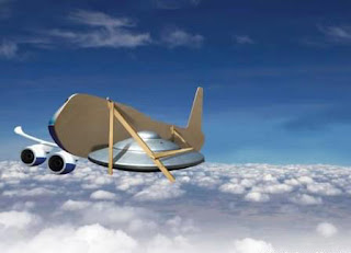 UFO craft hiding behind aeroplane disguise