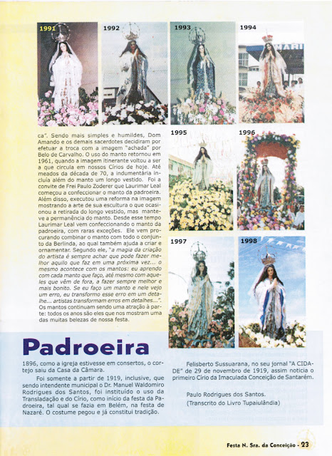 PROGRAMA DA FESTA DE NOSSA SENHORA DA CONCEIÇÃO - 1999