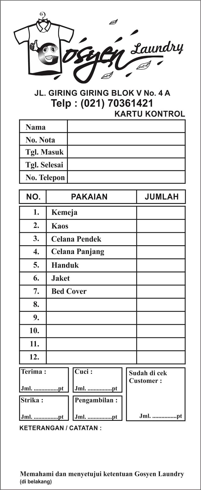 Desain Nota & Kwitansi - Daftar Harga Terupdate Indonesia