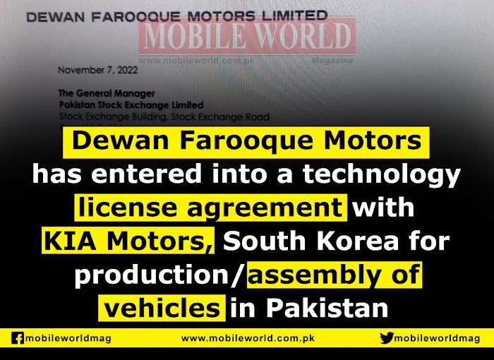 Dewan Farooque Motors signed agreement with KIA Motors