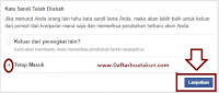 Lupa kata sandi facebook