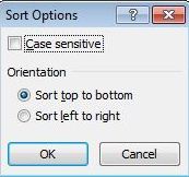 Sort Option