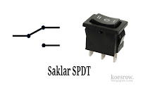 Jenis saklar listrik SPDT (Single Pole Double Throw)