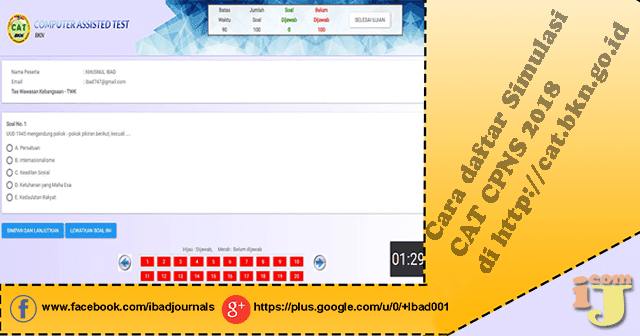 CPNS 2018 Dibuka Asah Kemampuan Dengan Simulasi CAT CPNS di http://cat.bkn.go.id