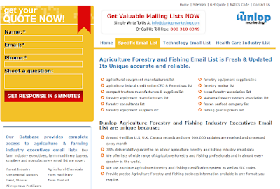 Dunlopmarketing: Agriculture Forestry and Fishing Industry Executives Email Lists