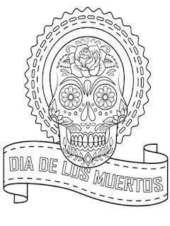 Skull mandala coloring pages - Day of the dead mandala - Coco disney pixar coloring pages