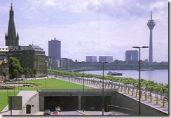 Dusseldorf Rhine bank tunnel