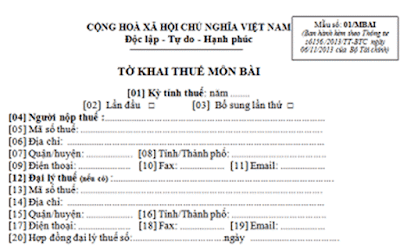 Thuế môn bài là gì ? 