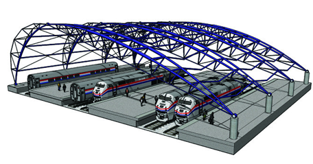 Belajar Arsitektur STRUKTUR  LENGKUNG  PADA TERMINAL 