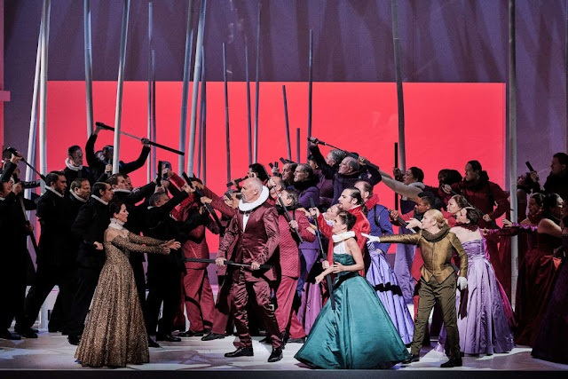 Meyerbeer: Les Huguenots - Lisette Oropesa, Paul Guy, Ermonela Jaho, Florian Sempey, Karine Deshayes - L’Opéra national de Paris (Photo Agathe Poupeney/OnP)