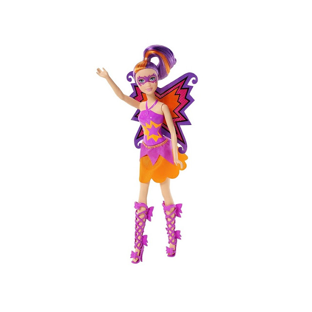Poupée Barbie Super Princesse : une amie de Kara avec déguisement mauve.