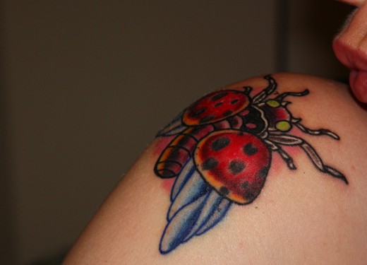 Beautiful Ladybug Tattoo Designs For Girls