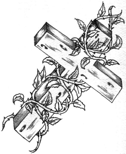 Old school cross tattoo design with eye Cross tattoo design