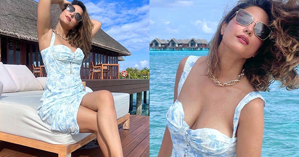 Hina Khan cleavage short dress hot actress