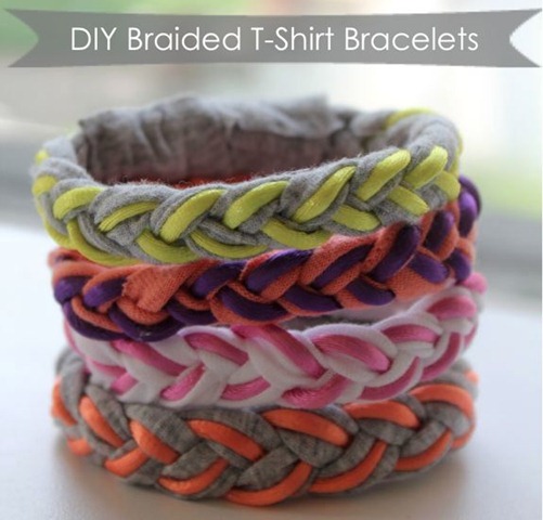 46 braided t-shirt bracelets