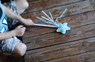 Crochet magic wand handmade by TomToy. Fairy Princess Girl accessory