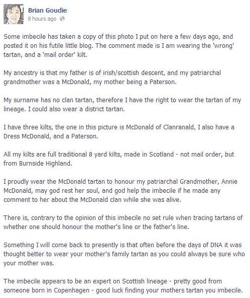 Has he changed tartan? - Andrew Drummond - Behind The News ...