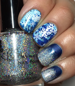 KBShimmer Snowflakes Navy Blue Water Slide Decals & Alloy Matey!