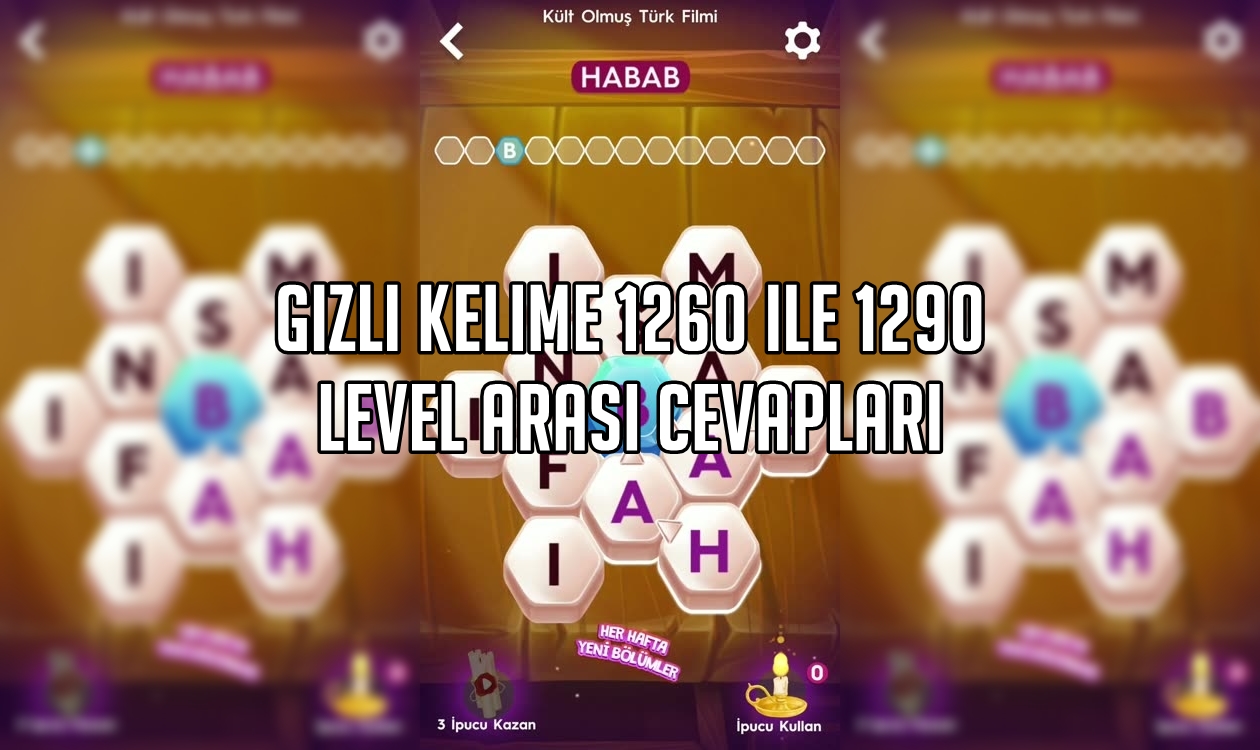 Gizli Kelime 1260 ile 1290 Level Arası Cevaplari