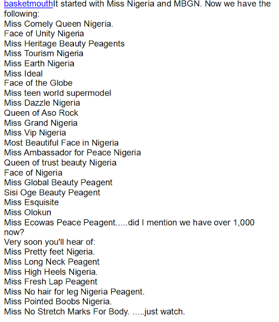 Miss Nigeria's Nigeria