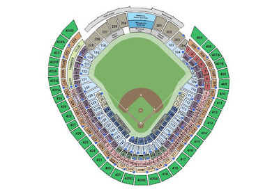 Plano del Yankee Stadium del Bronx, Nueva York.