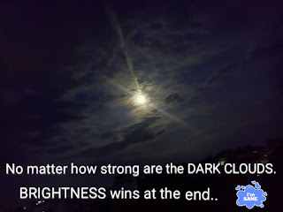 Beautiful night sky image with Quote