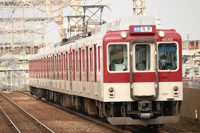 近鉄南大阪線撮影記  針中野駅 6020系(6045F)普通古市行き