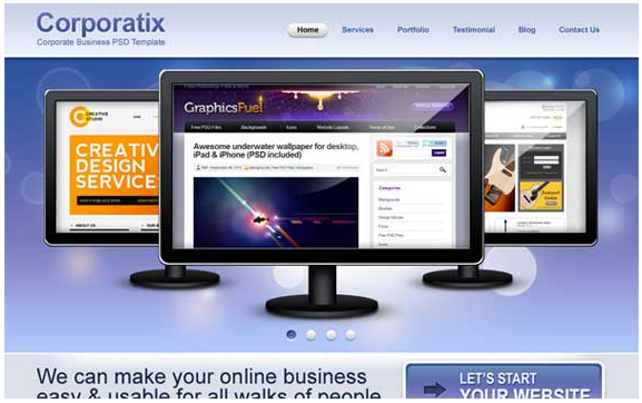 clean corporate and business tutorial web desain