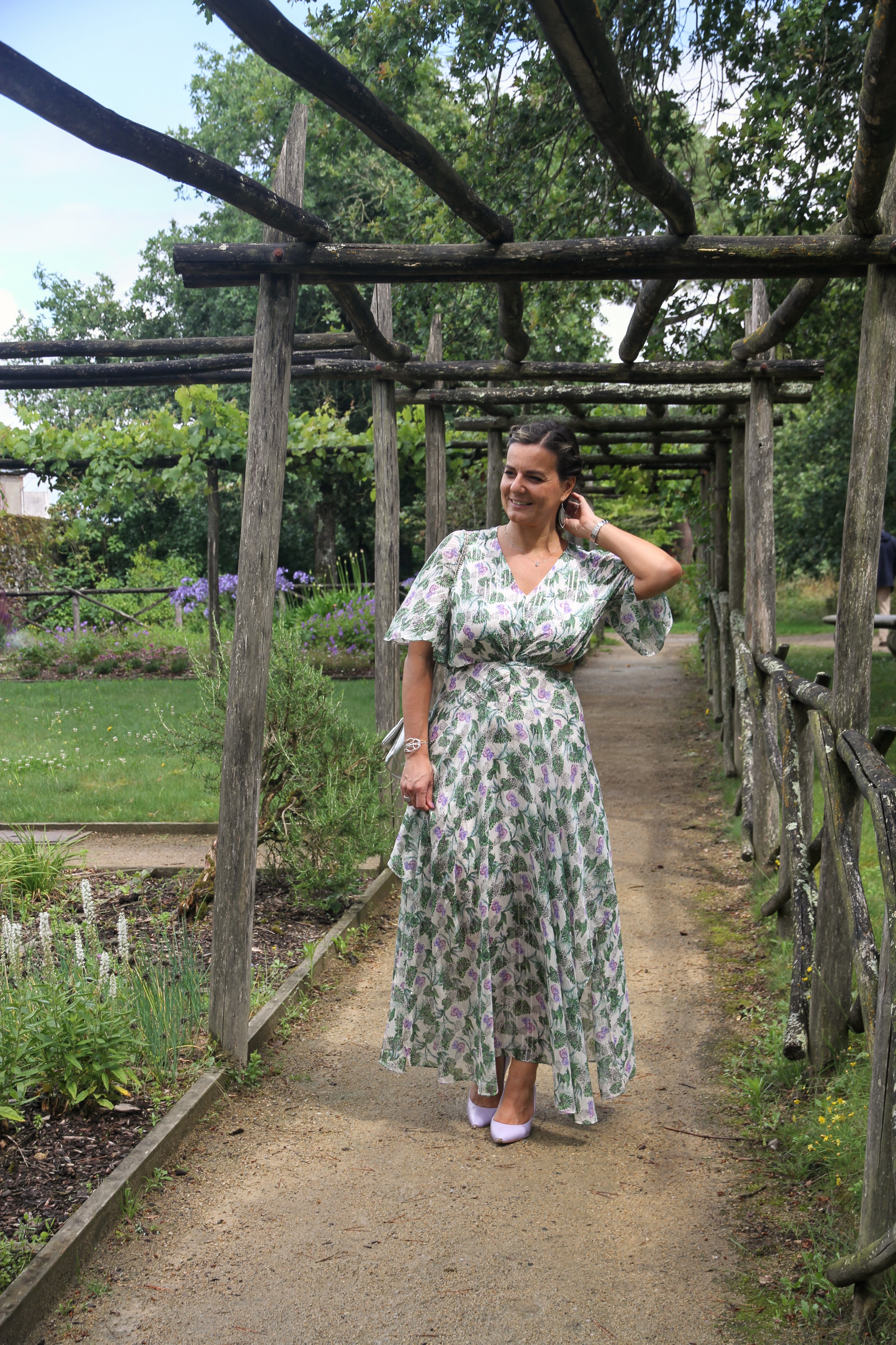 quelle robe pour un mariage bohème chic?, look du jour, maje, robe maje, les petites bulles de ma vie, escarpins cosmoparis