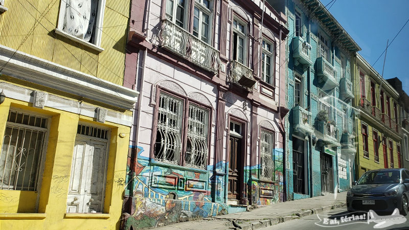 Casas perto do Paseo 21 de Mayo em Valparaíso.