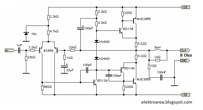 Rangkaian 60 Watt Power Amplifier Koleksi Skema Rangkaian 